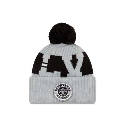 Sapca New Era Las Vegas Raiders NFL Alternate Cold Weather Sport Knit Beanie - Gri